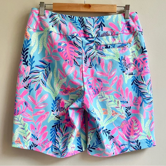 Lilly Pulitzer | Reid Bermuda Luxletic Shorts Porto Blue You’ve Been Spotted - Picture 3 of 7